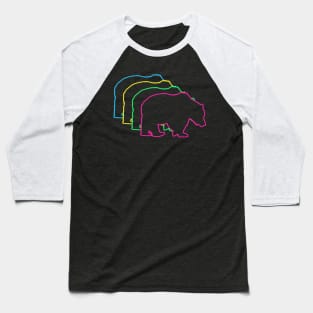 Bear 80s Neon Baseball T-Shirt